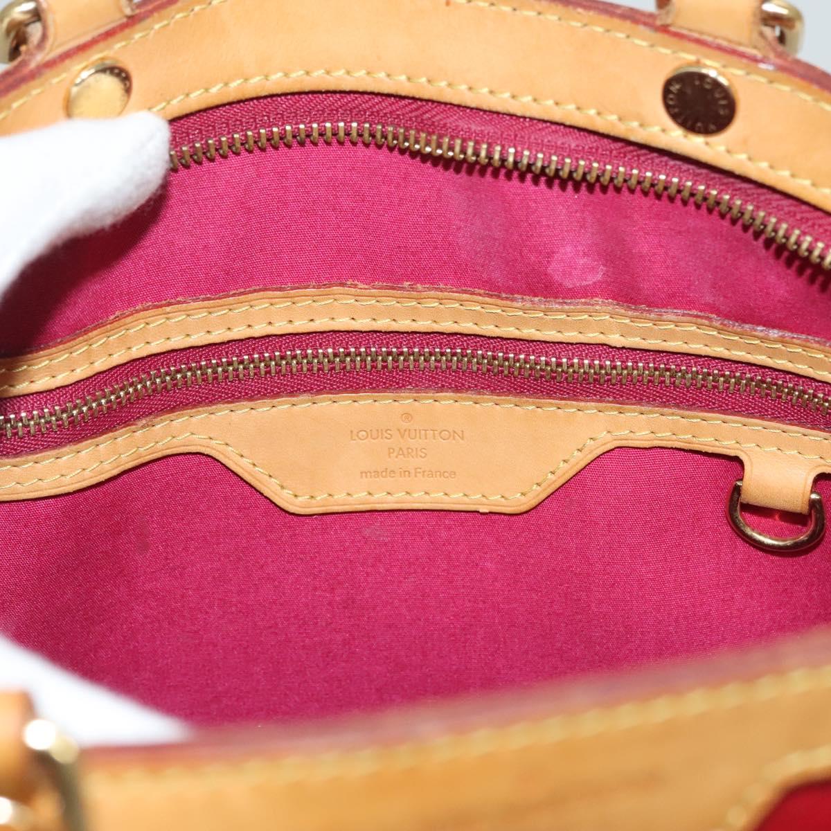 LOUIS VUITTON Monogram Vernis Blair MM Hand Bag Rose Indian M91798 Auth 132578