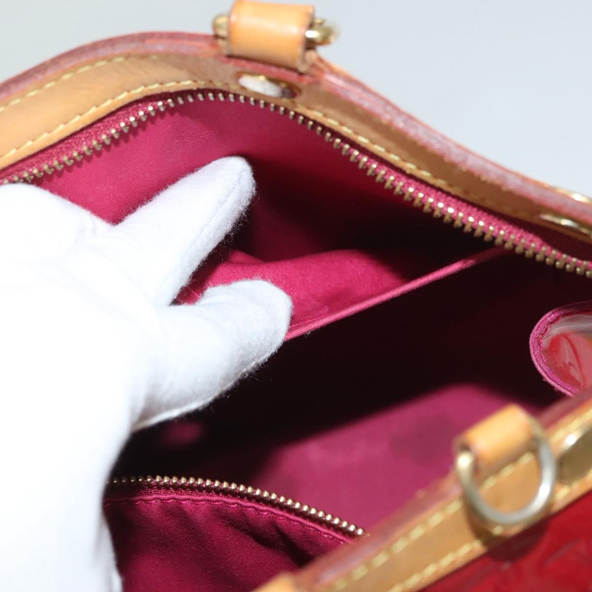 LOUIS VUITTON Monogram Vernis Blair MM Hand Bag Rose Indian M91798 Auth 132578
