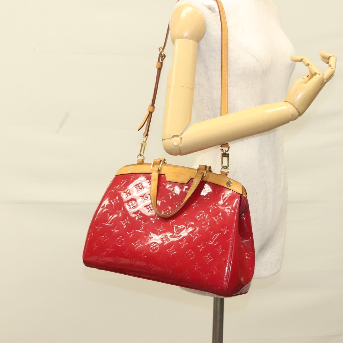 LOUIS VUITTON Monogram Vernis Blair MM Hand Bag Rose Indian M91798 Auth 132578