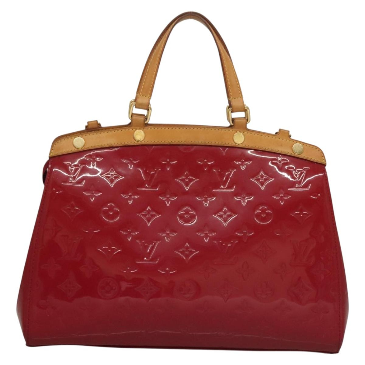 LOUIS VUITTON Monogram Vernis Blair MM Hand Bag Rose Indian M91798 Auth 132578