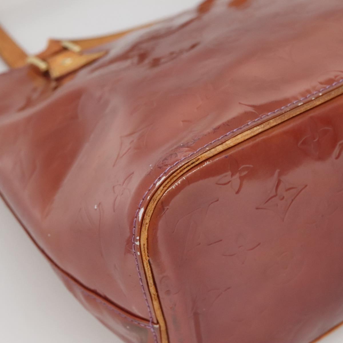 LOUIS VUITTON Monogram Vernis Houston Hand Bag Purple Viole M91093 Auth 132579