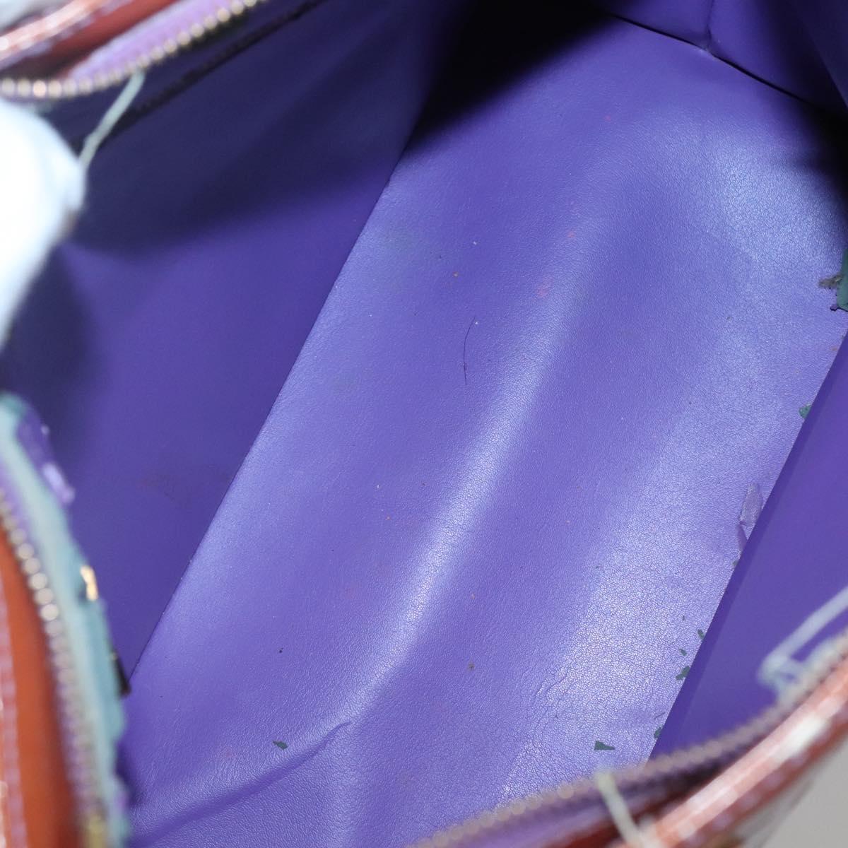 LOUIS VUITTON Monogram Vernis Houston Hand Bag Purple Viole M91093 Auth 132579