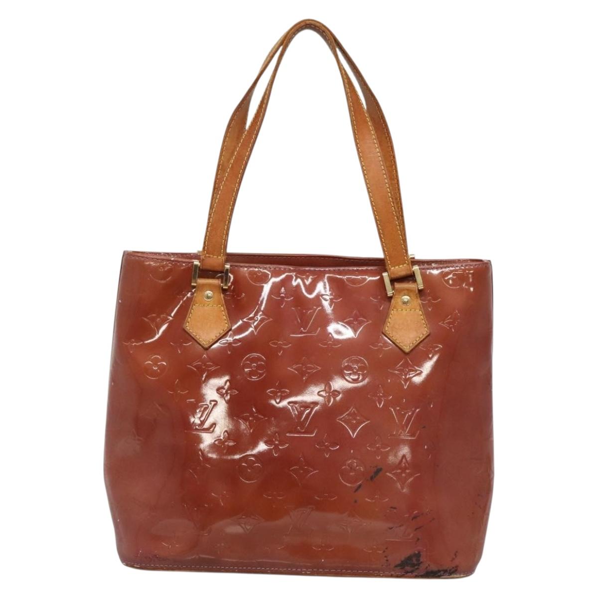 LOUIS VUITTON Monogram Vernis Houston Hand Bag Purple Viole M91093 Auth 132579
