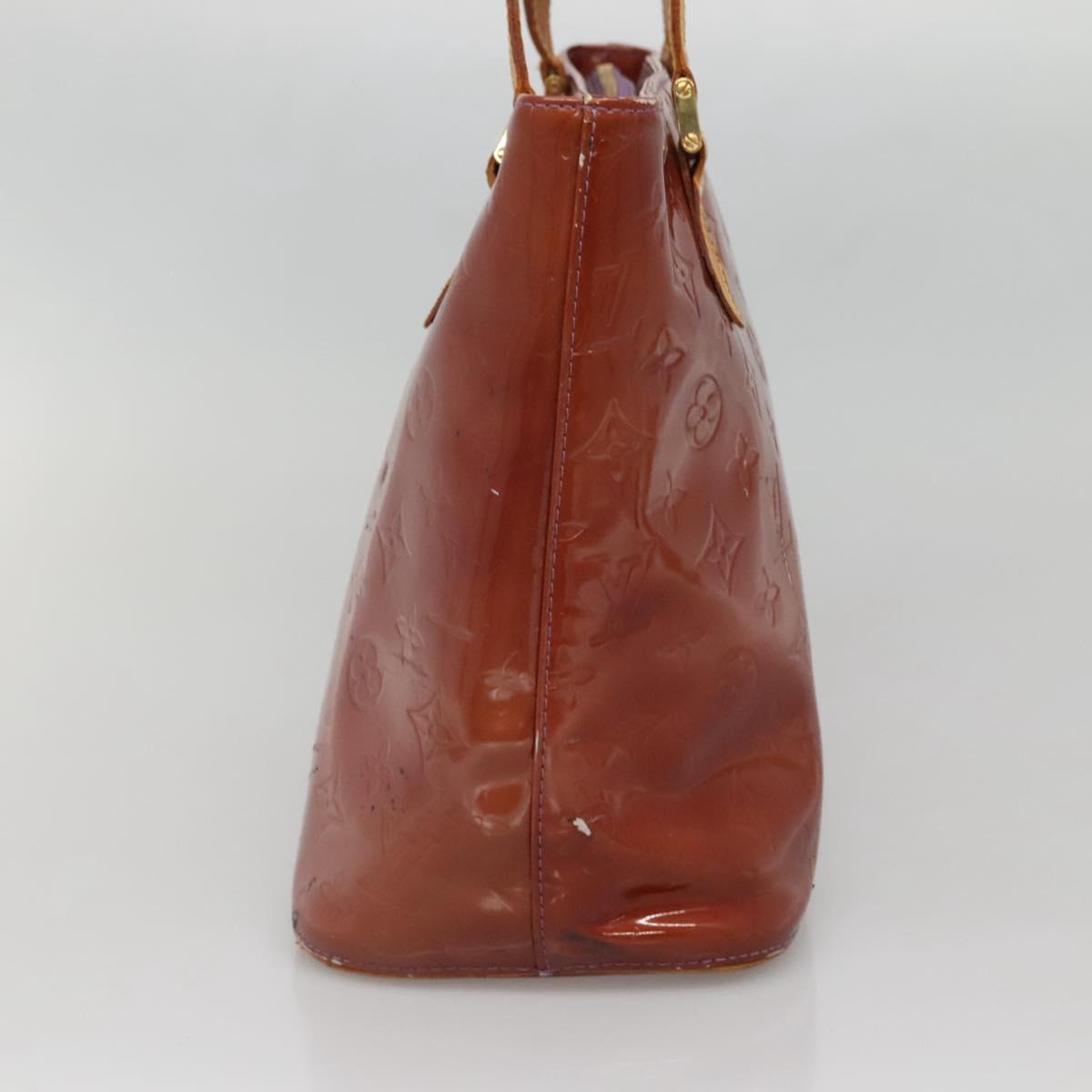 LOUIS VUITTON Monogram Vernis Houston Hand Bag Purple Viole M91093 Auth 132579