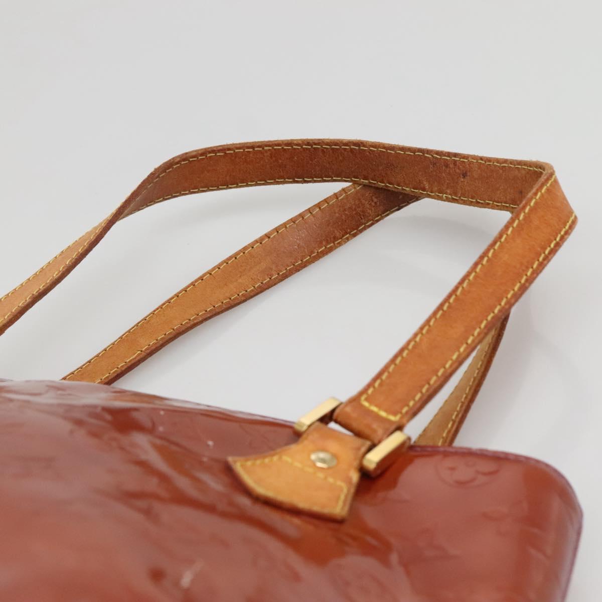 LOUIS VUITTON Monogram Vernis Houston Hand Bag Purple Viole M91093 Auth 132579
