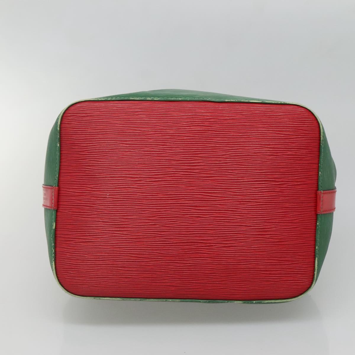 LOUIS VUITTON Epi Petit Noe Shoulder Bag Bicolor Green Red M44147 Auth 132580