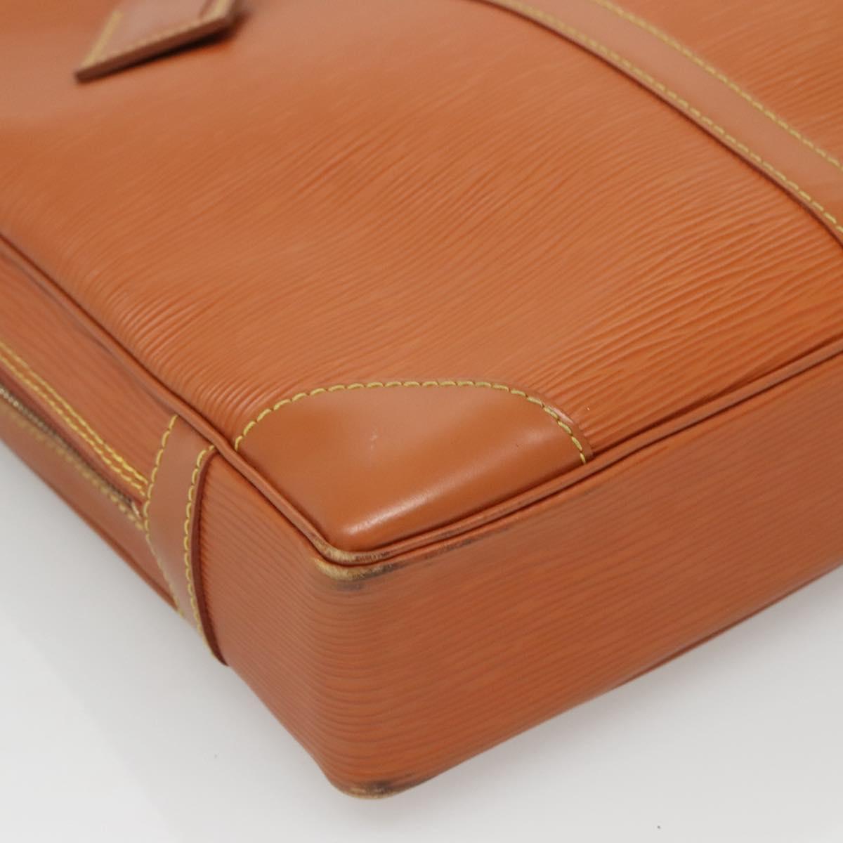LOUIS VUITTON Epi Porte Documents Voyage Bag Zipangu Gold M54478 LV Auth 132581