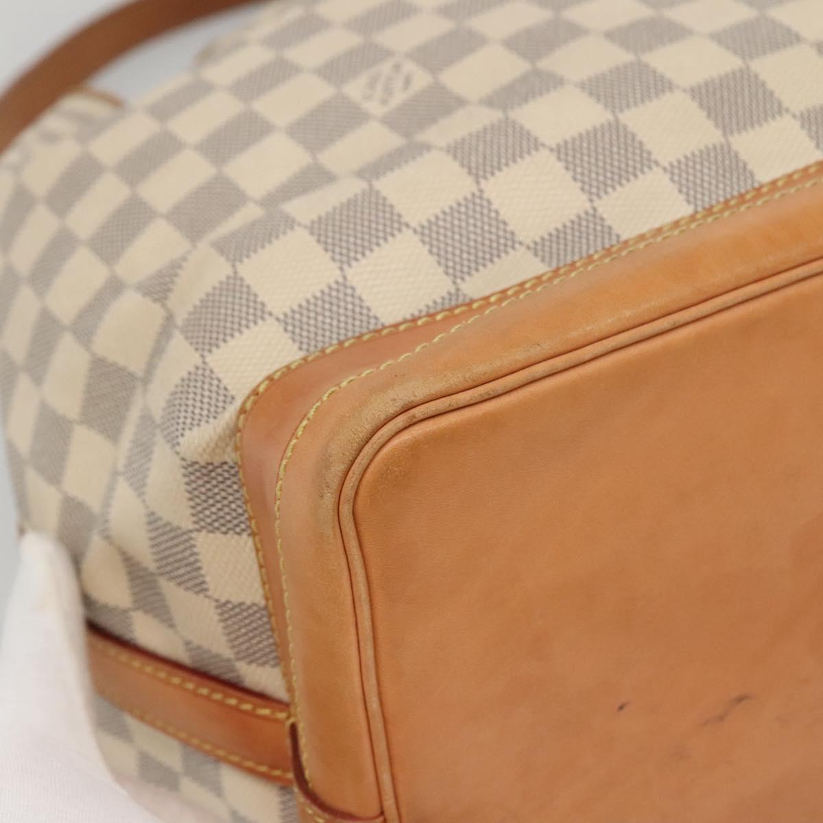 LOUIS VUITTON Damier Azur Noe Shoulder Bag N42222 LV Auth 132588