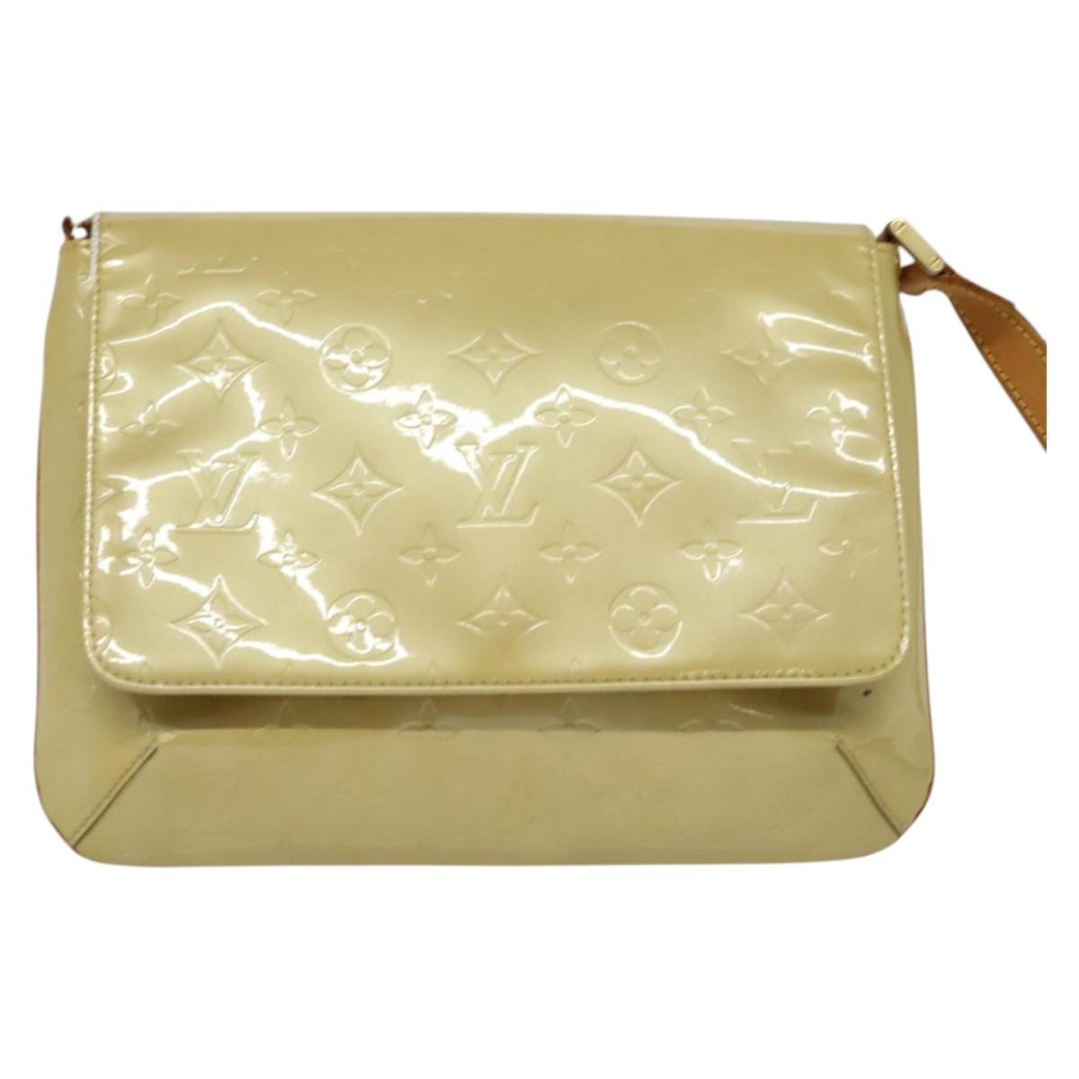 LOUIS VUITTON Monogram Vernis Thompson Street Bag Beige M91301 LV Auth 132606