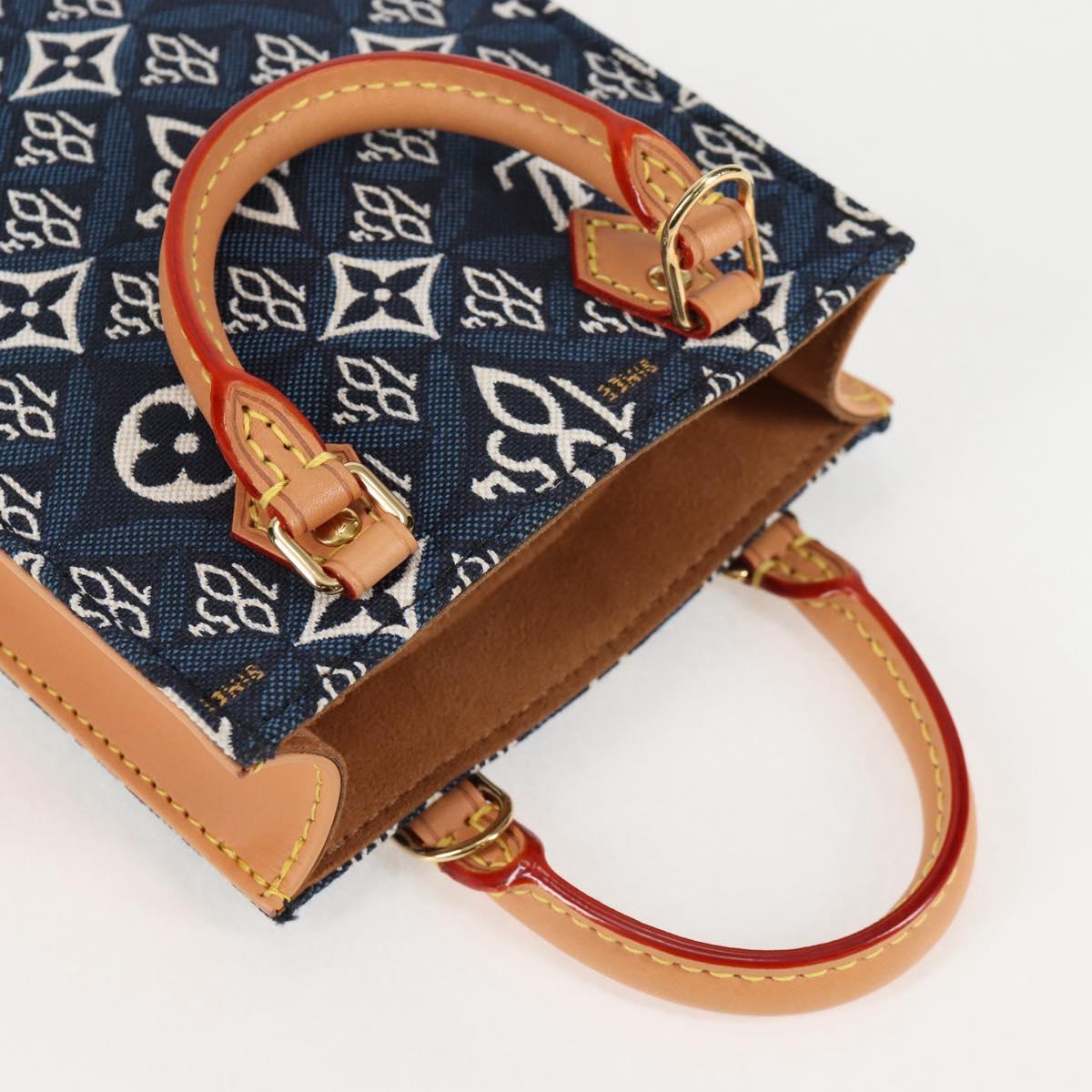 LOUIS VUITTON Pre Owned SINCE 1854 Petit Sac Plat 2way Navy M80288 Auth 132611SAM