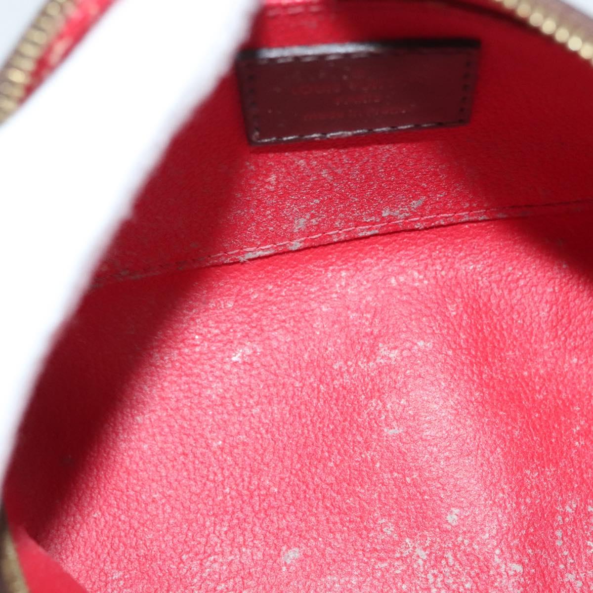 LOUIS VUITTON Damier Ebene Pochette Cosmetic PM Pouch N47516 LV Auth 132638
