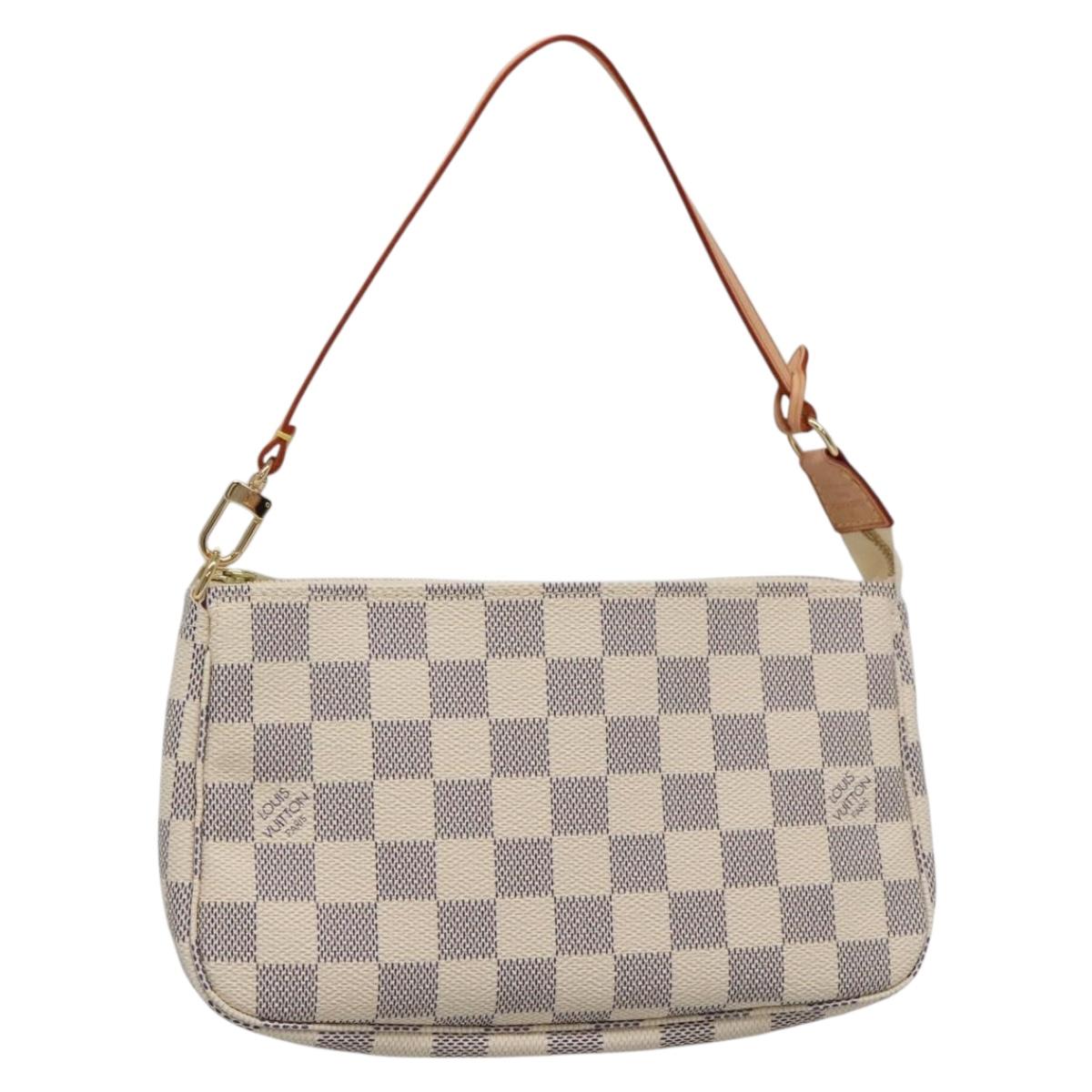 LOUIS VUITTON Damier Azur Pochette Accessoires Pouch N51986 LV Auth 132640V