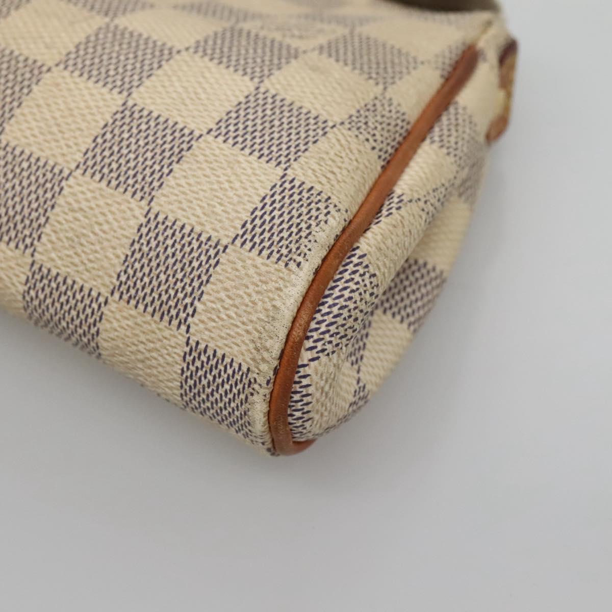 LOUIS VUITTON Damier Azur Eva Shoulder Bag 2way N55214 LV Auth 132641
