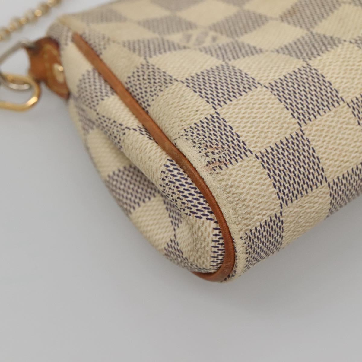LOUIS VUITTON Damier Azur Eva Shoulder Bag 2way N55214 LV Auth 132641
