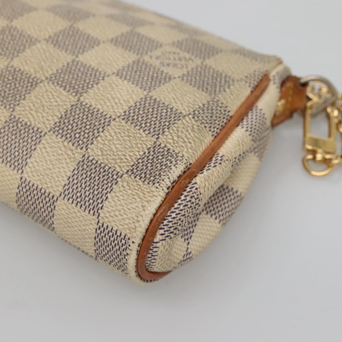 LOUIS VUITTON Damier Azur Eva Shoulder Bag 2way N55214 LV Auth 132641