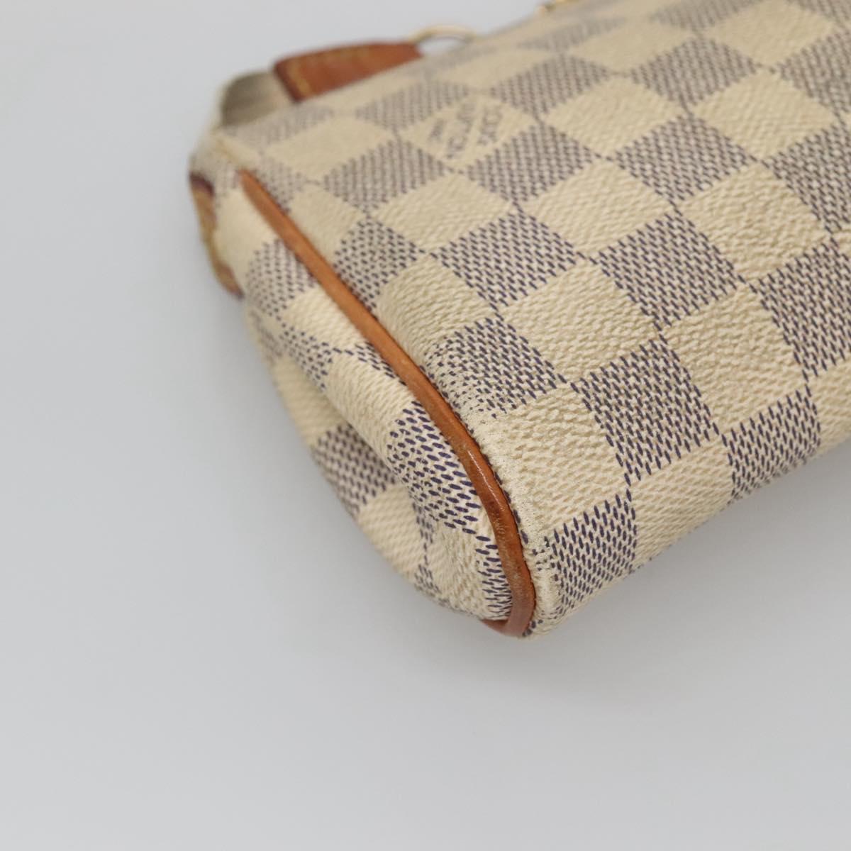 LOUIS VUITTON Damier Azur Eva Shoulder Bag 2way N55214 LV Auth 132641