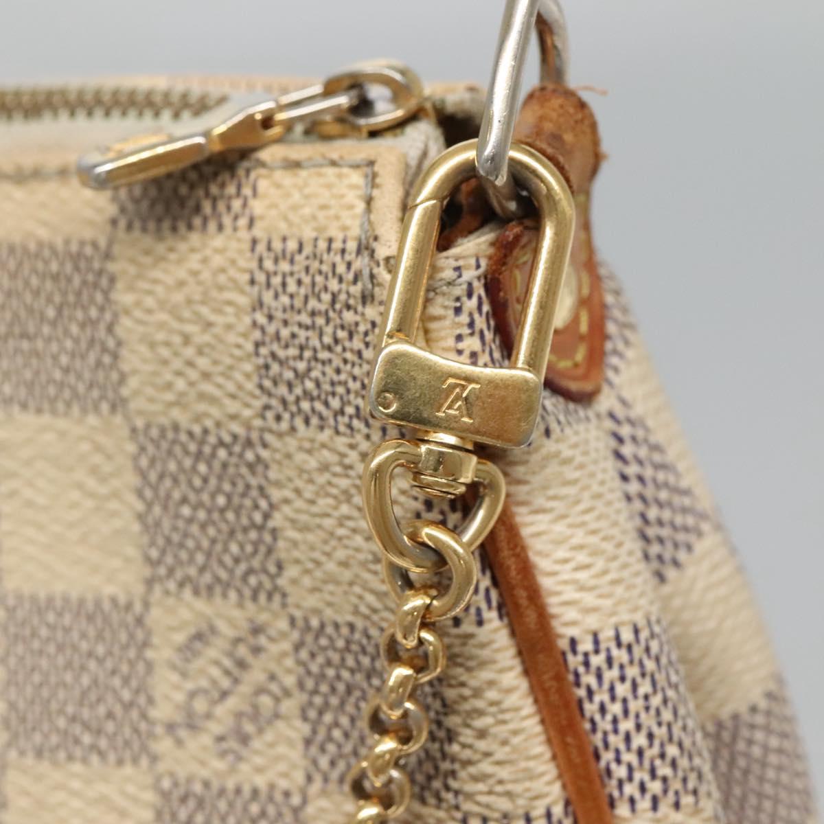 LOUIS VUITTON Damier Azur Eva Shoulder Bag 2way N55214 LV Auth 132641