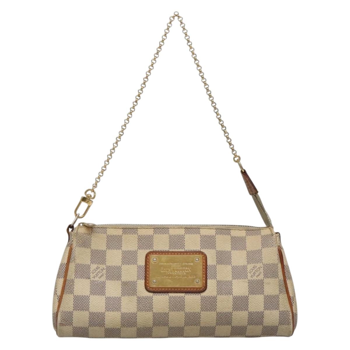 LOUIS VUITTON Damier Azur Eva Shoulder Bag 2way N55214 LV Auth 132641