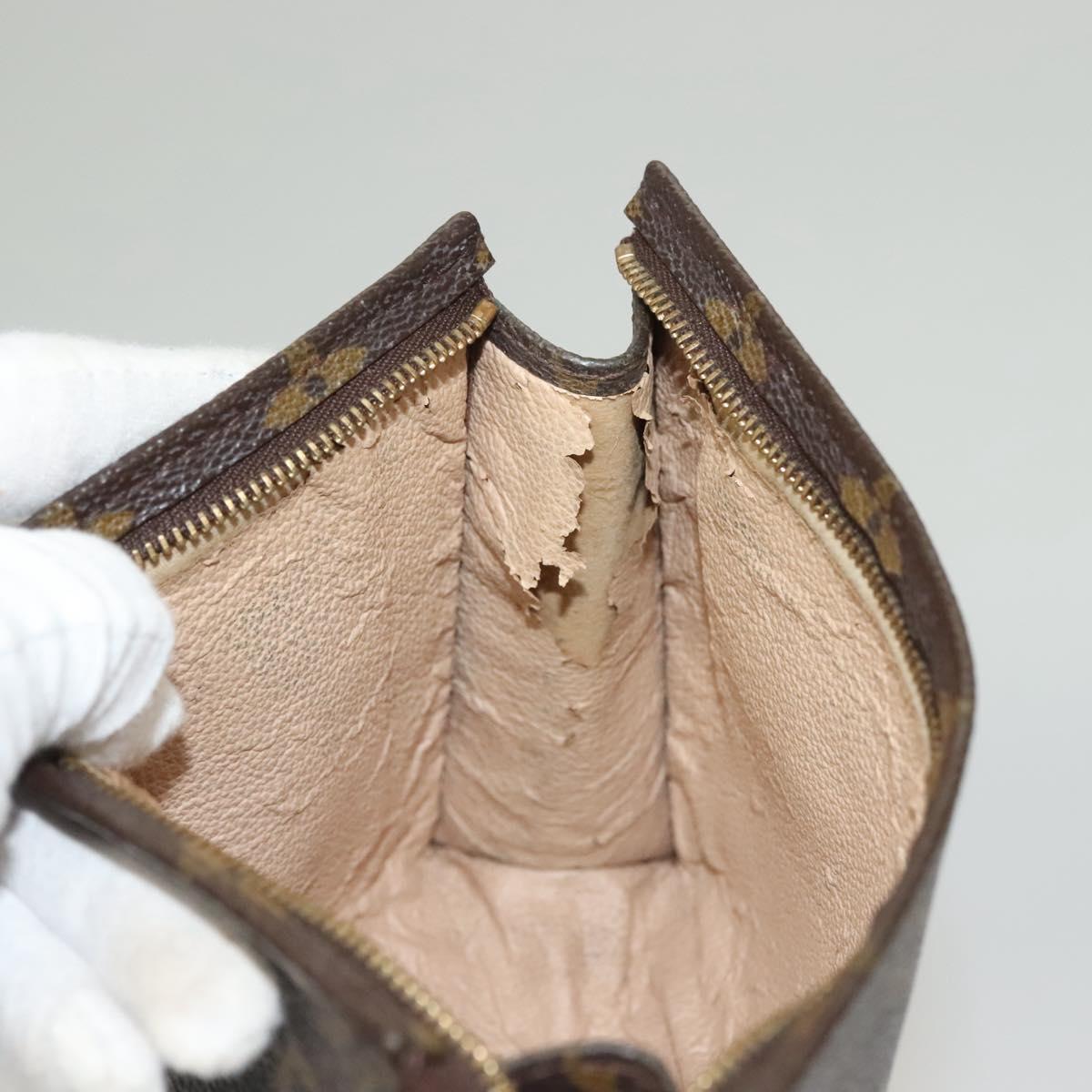 LOUIS VUITTON Monogram Poche Toilette 19 Pouch M47544 LV Auth 132654