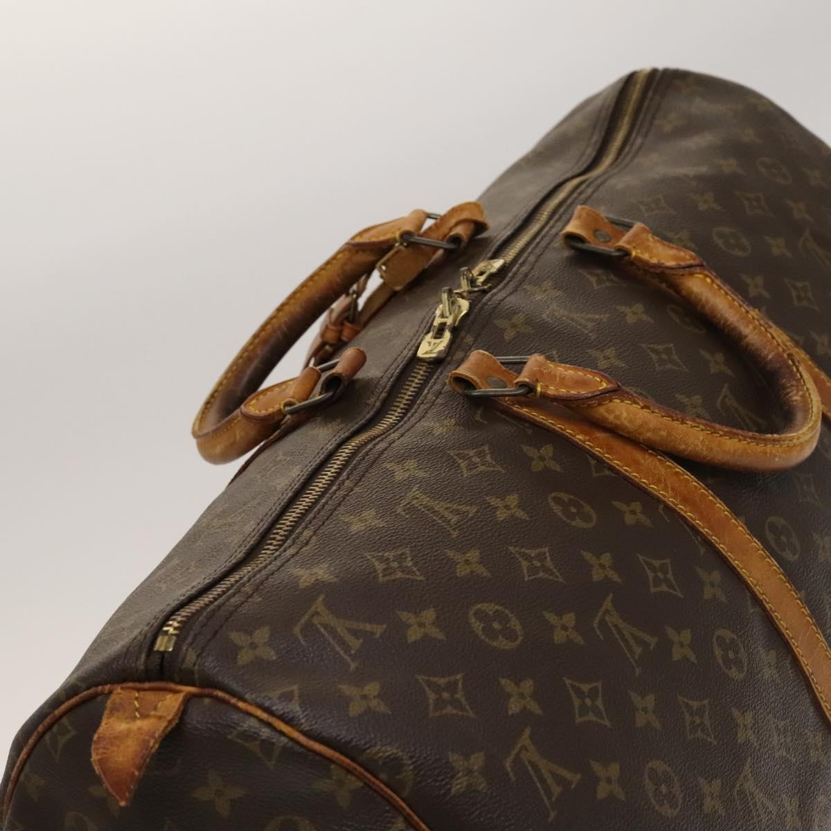 LOUIS VUITTON Monogram Keepall 55 Boston Bag M41424 LV Auth 132665