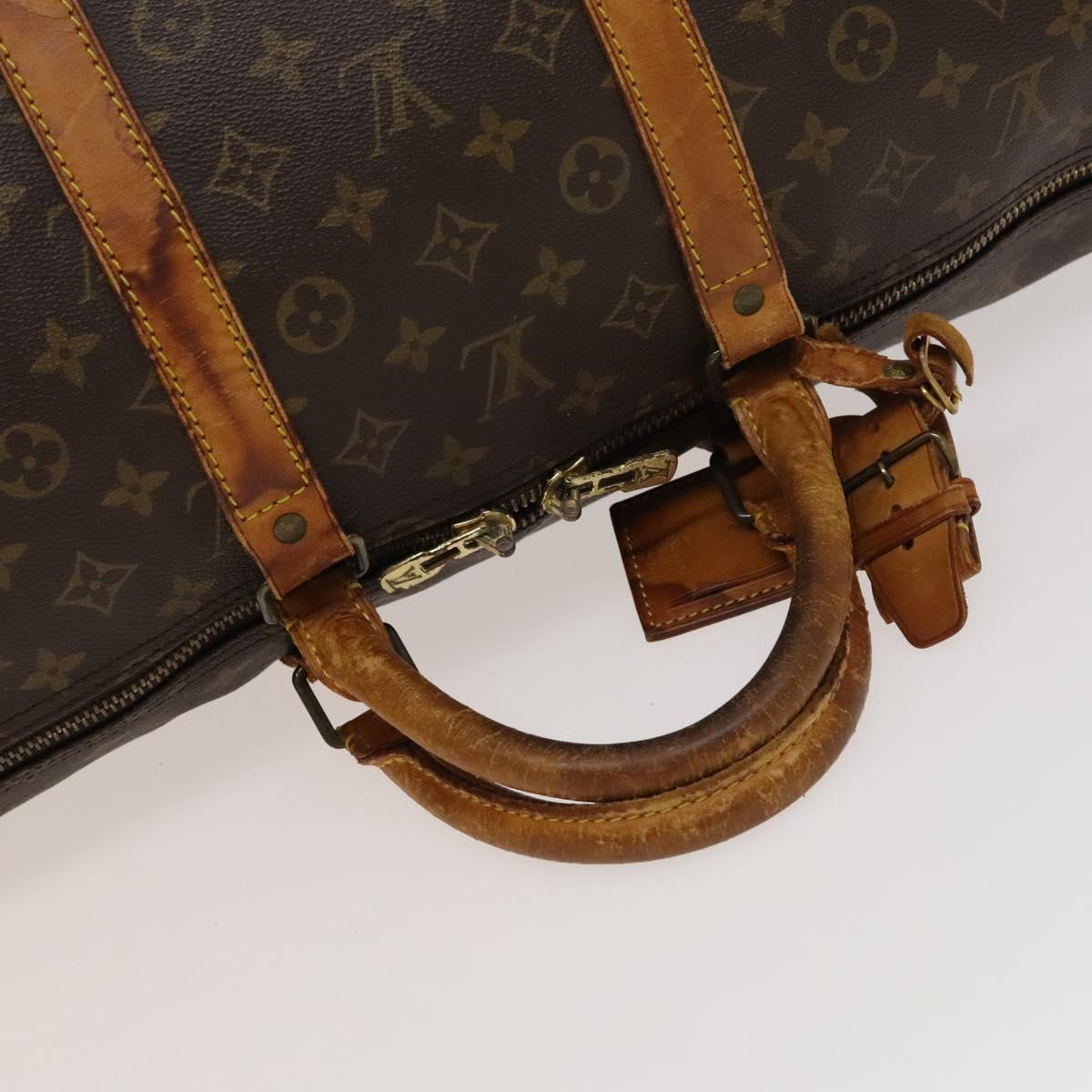 LOUIS VUITTON Monogram Keepall 55 Boston Bag M41424 LV Auth 132665
