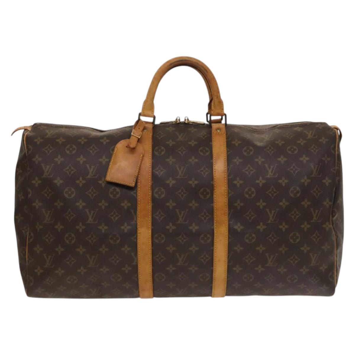 LOUIS VUITTON Monogram Keepall 55 Boston Bag M41424 LV Auth 132666
