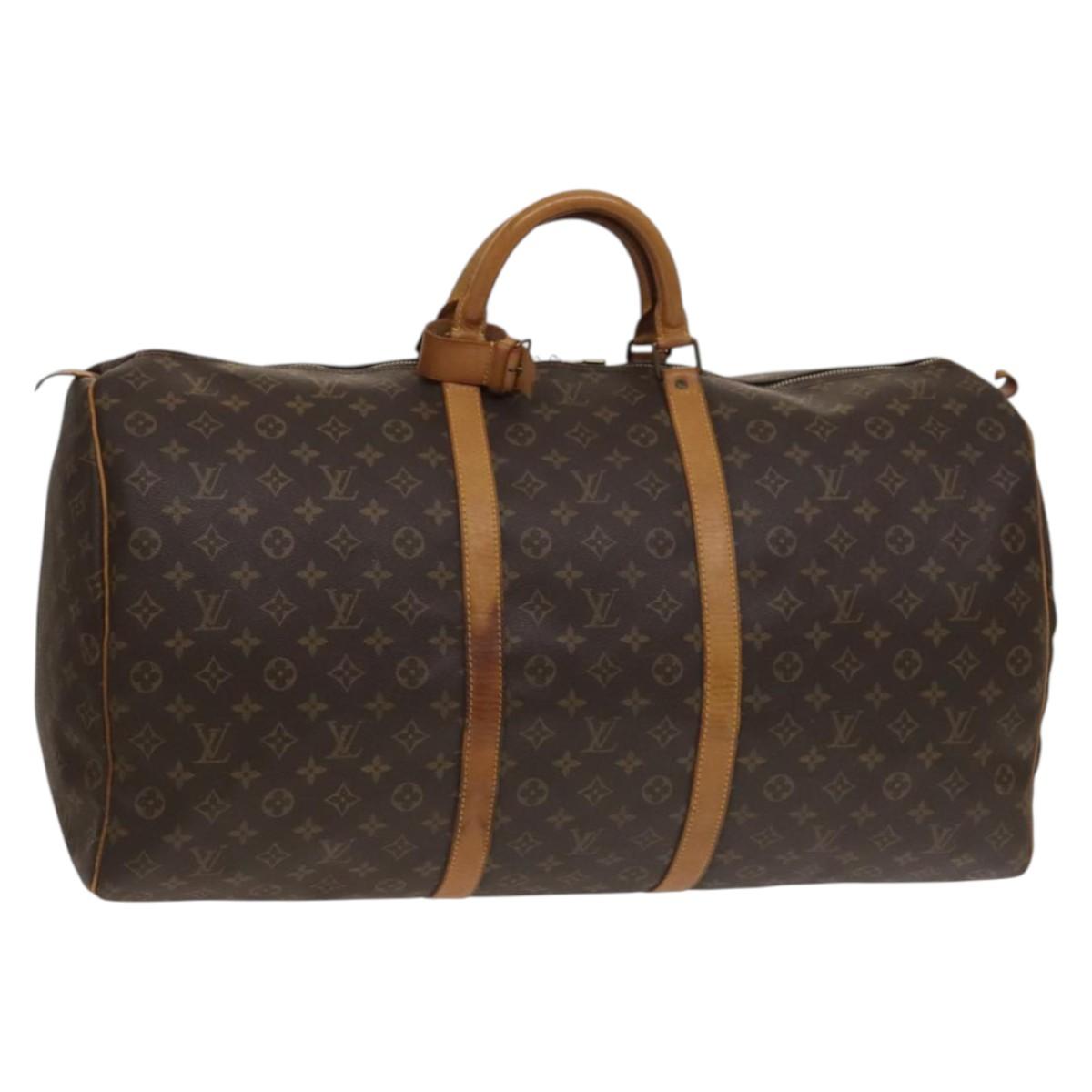 LOUIS VUITTON Monogram Keepall 60 Boston Bag M41422 LV Auth 132667