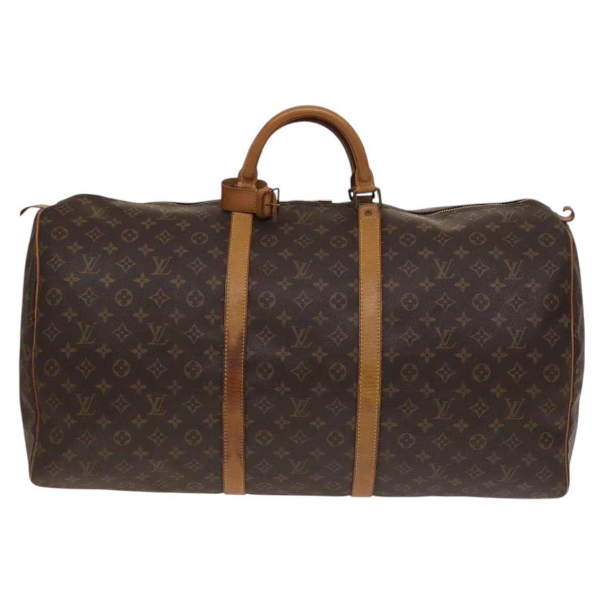 LOUIS VUITTON Monogram Keepall 60 Boston Bag M41422 LV Auth 132667