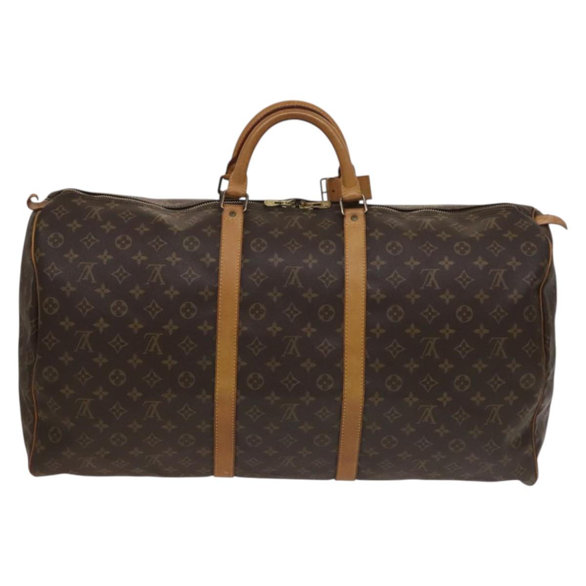 LOUIS VUITTON Monogram Keepall 60 Boston Bag M41422 LV Auth 132667