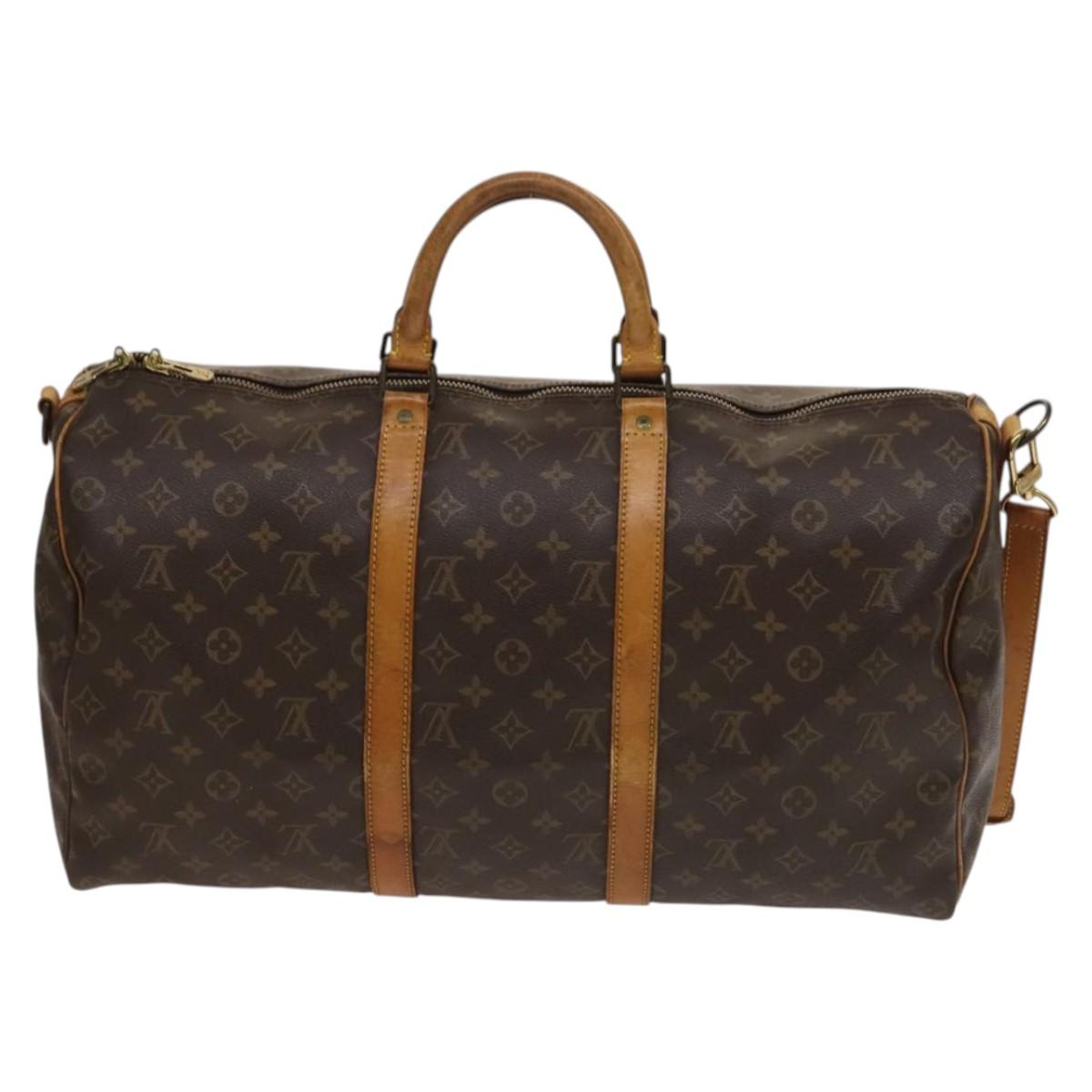 LOUIS VUITTON Monogram Keepall Bandouliere 50 Boston Bag M41416 LV Auth 132672