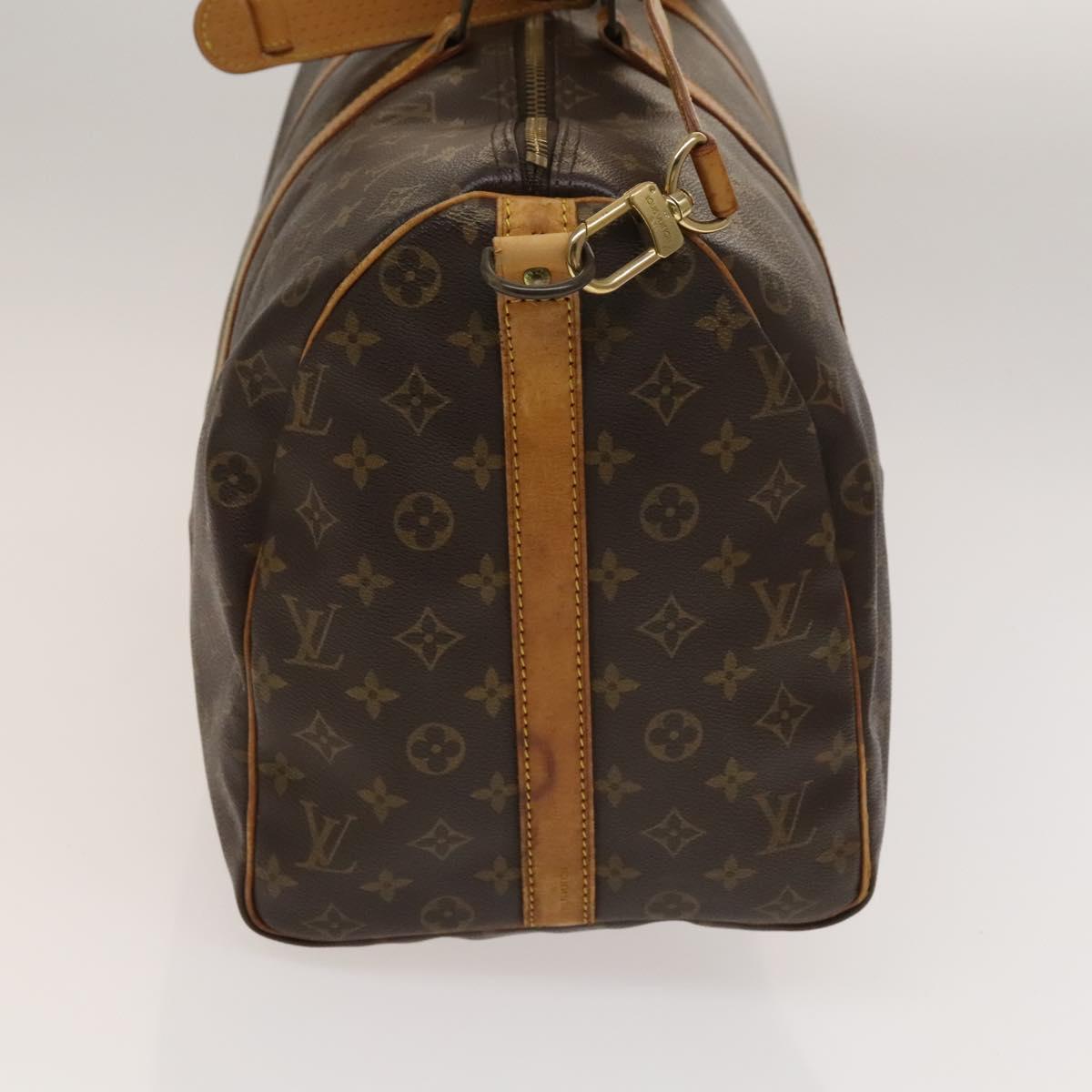LOUIS VUITTON Monogram Keepall Bandouliere 50 Boston Bag M41416 LV Auth 132672