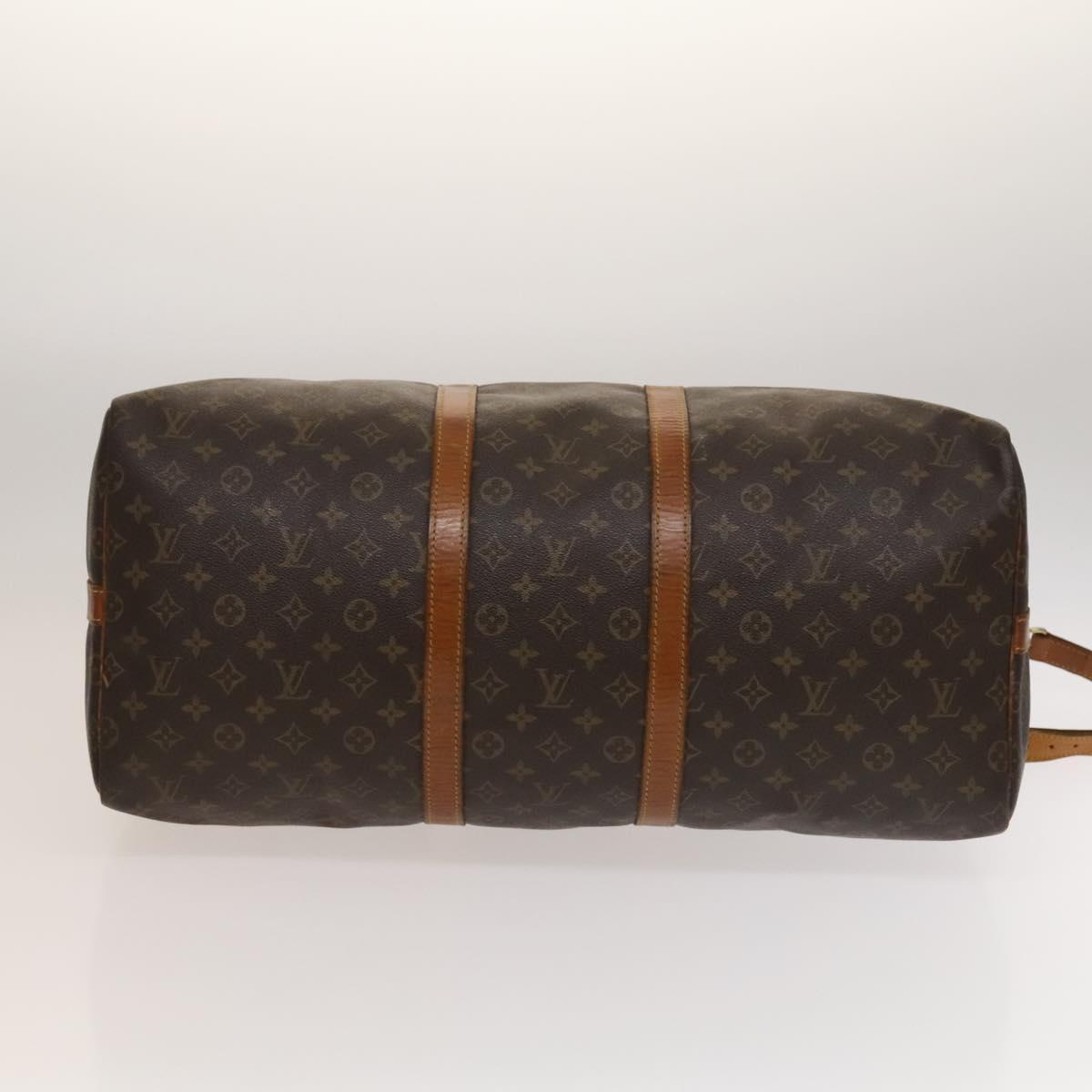 LOUIS VUITTON Monogram Keepall Bandouliere 55 Boston Bag M41414 LV Auth 132673