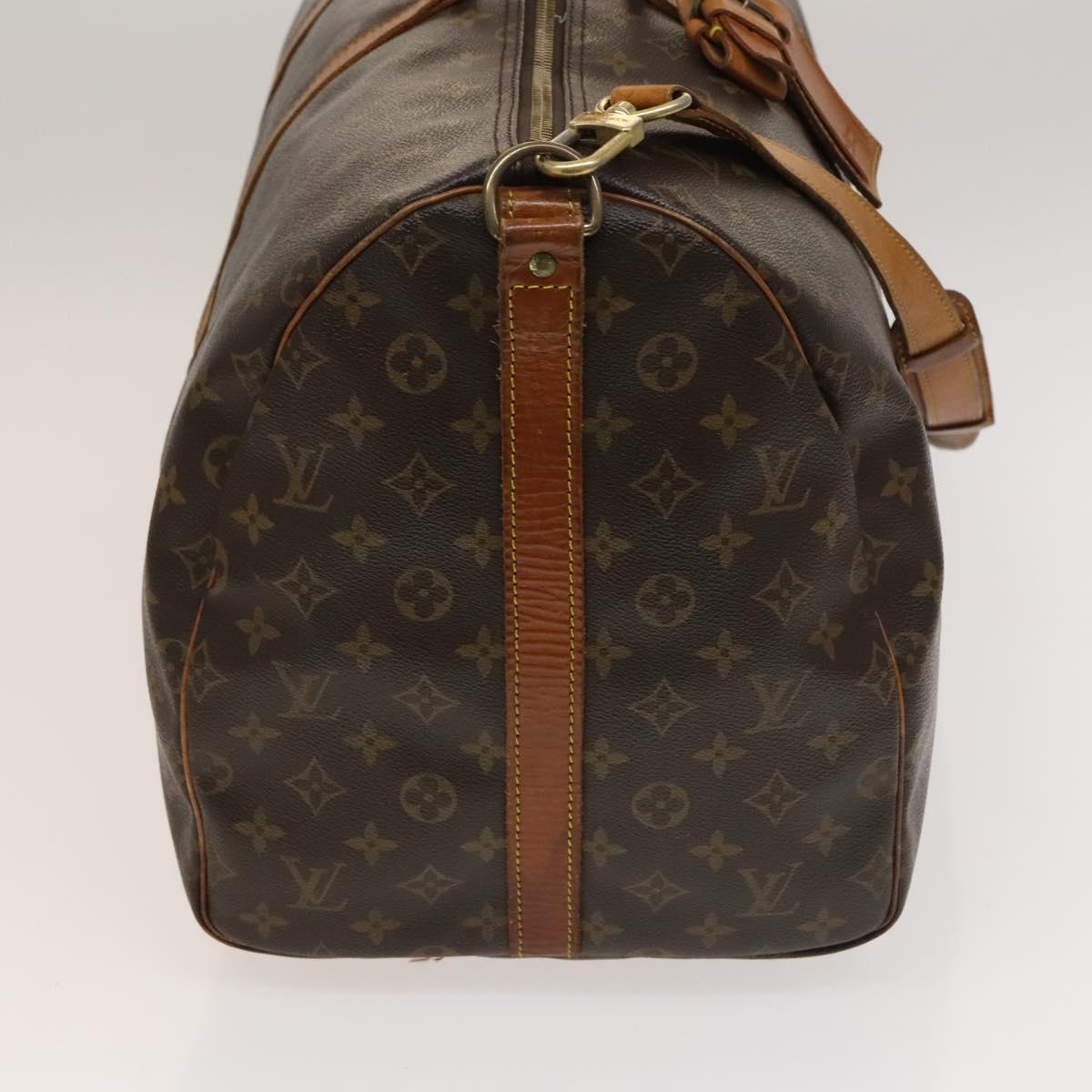 LOUIS VUITTON Monogram Keepall Bandouliere 55 Boston Bag M41414 LV Auth 132673