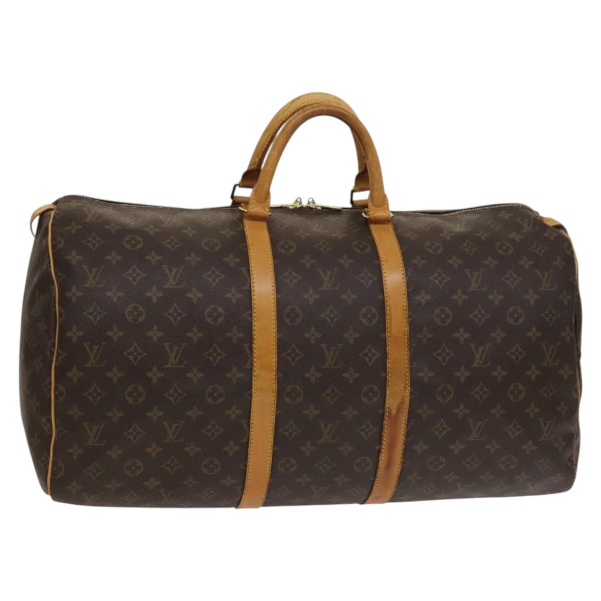 LOUIS VUITTON Monogram Keepall 55 Boston Bag M41424 LV Auth 132674