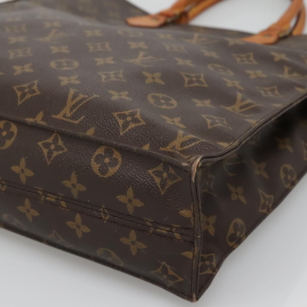 LOUIS VUITTON Monogram Sac Plat Hand Bag M51140 LV Auth 132679