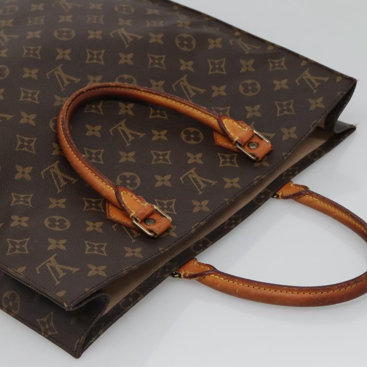 LOUIS VUITTON Monogram Sac Plat Hand Bag M51140 LV Auth 132679