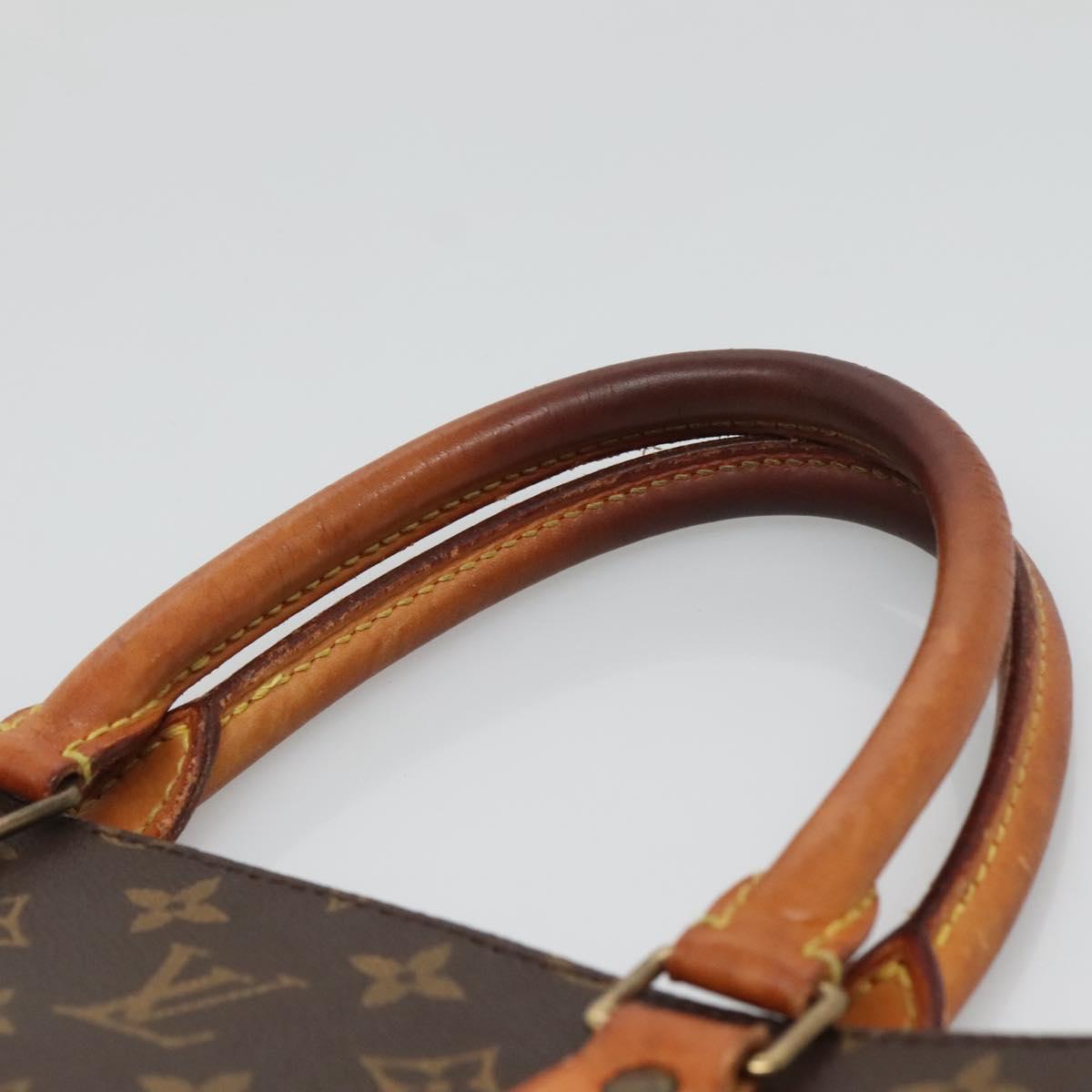 LOUIS VUITTON Monogram Sac Plat Hand Bag M51140 LV Auth 132679