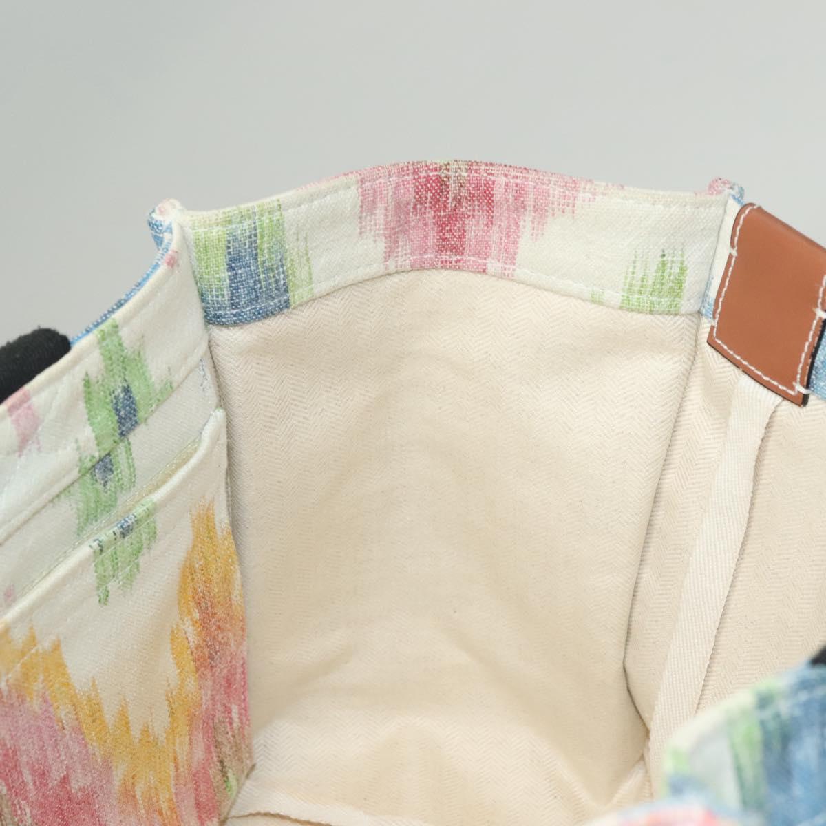 LOEWE Anagram Paula's Ibiza Tote Bag Canvas Multicolor Auth 132697