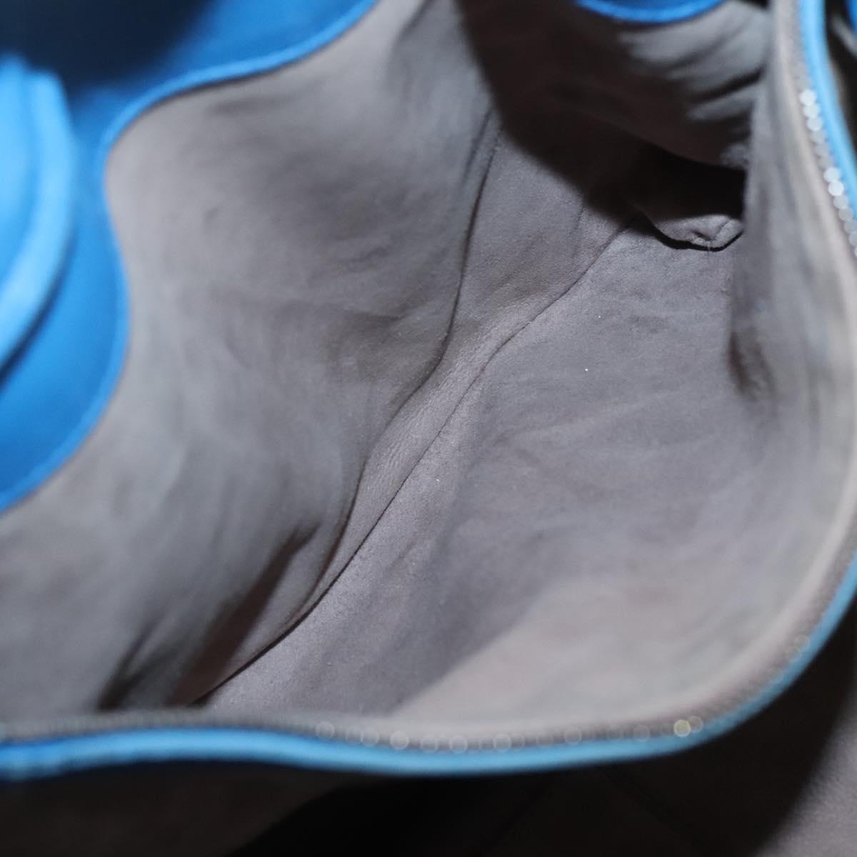 BOTTEGA VENETA INTRECCIATO Tote Bag Leather embossed Blue Auth 132702