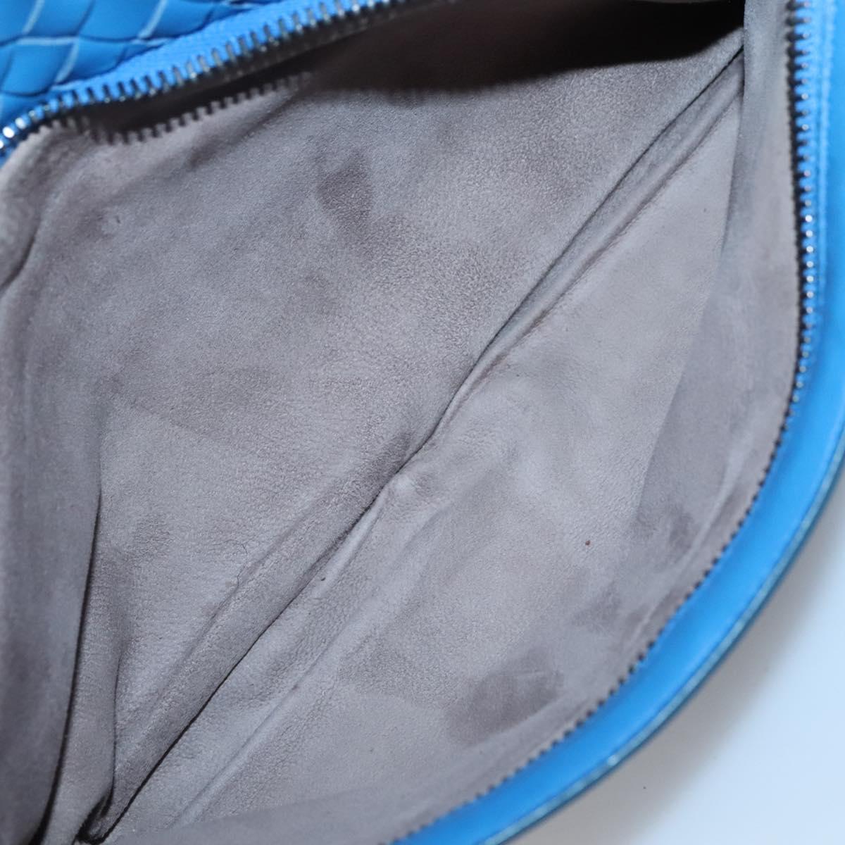 BOTTEGA VENETA INTRECCIATO Tote Bag Leather embossed Blue Auth 132702A
