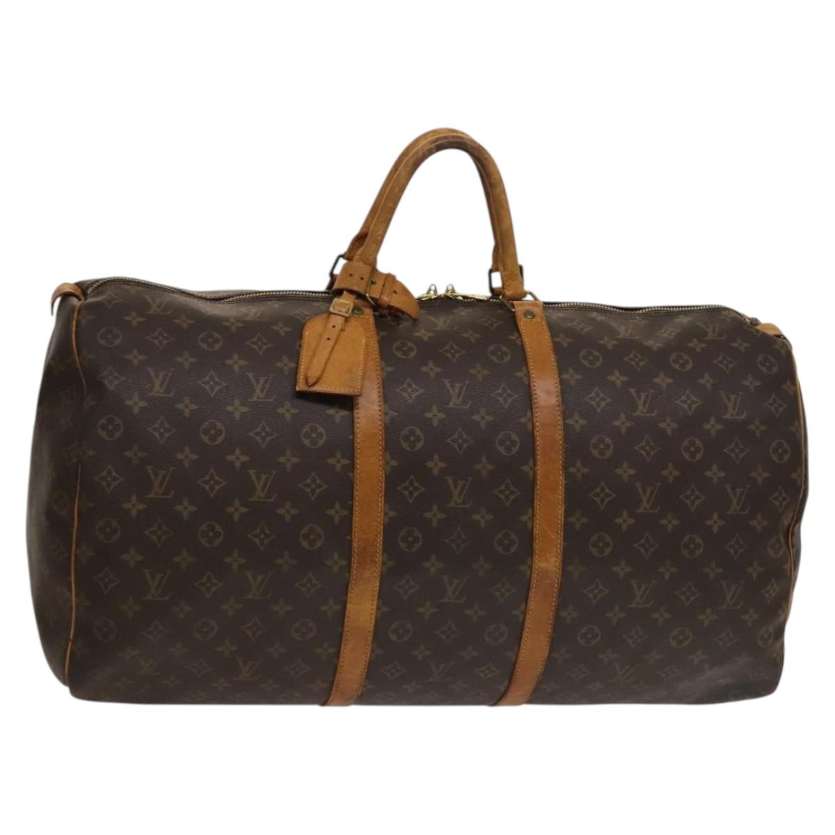LOUIS VUITTON Monogram Keepall 60 Boston Bag M41422 LV Auth 132716