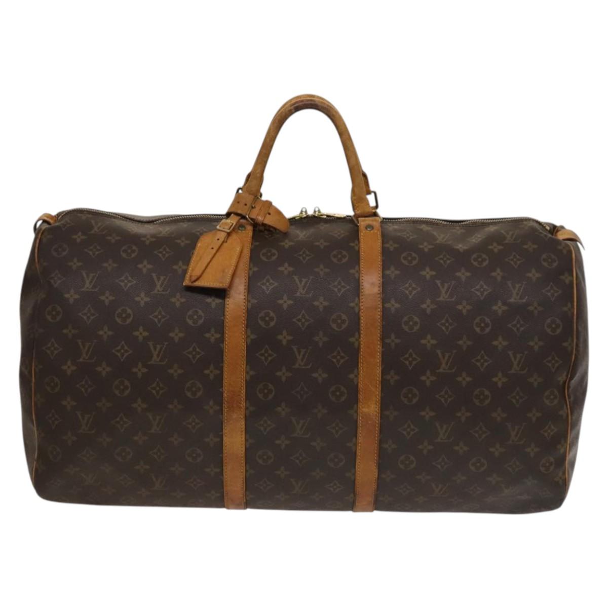 LOUIS VUITTON Monogram Keepall 60 Boston Bag M41422 LV Auth 132716