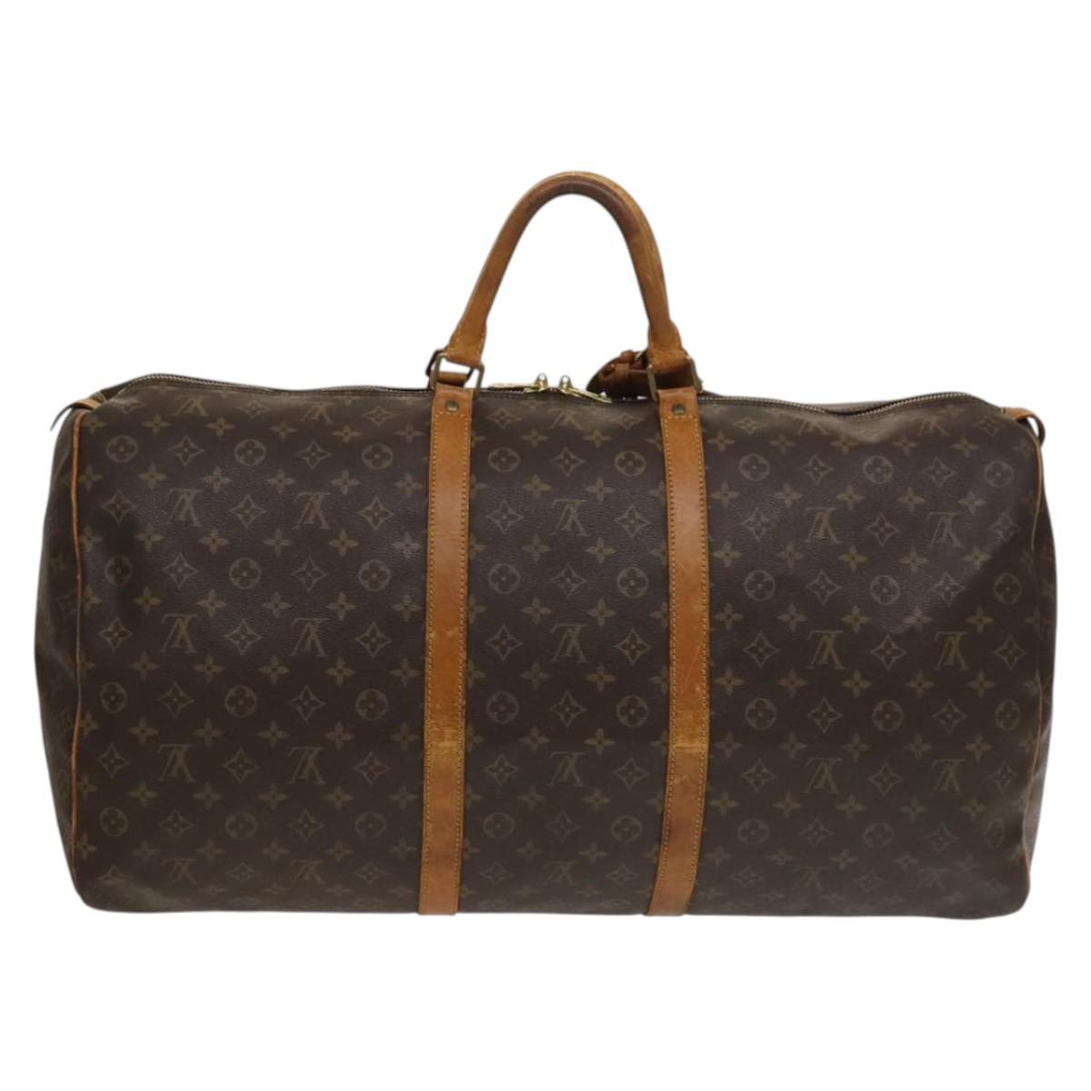 LOUIS VUITTON Monogram Keepall 60 Boston Bag M41422 LV Auth 132716