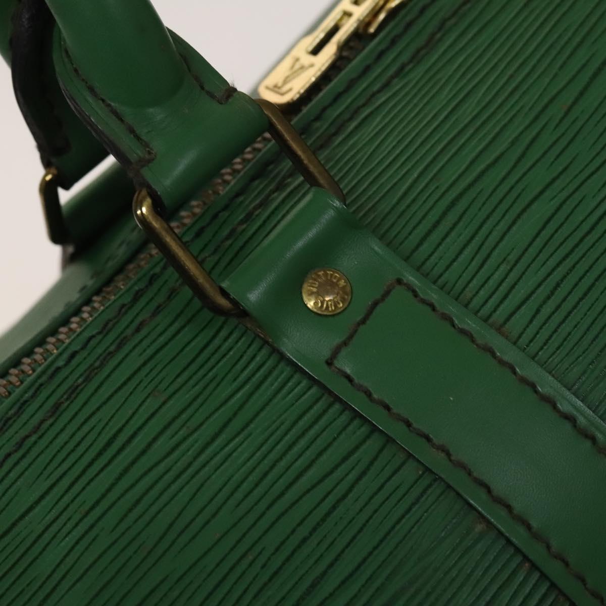 LOUIS VUITTON Epi Keepall 50 Boston Bag Green M42964 LV Auth 132722