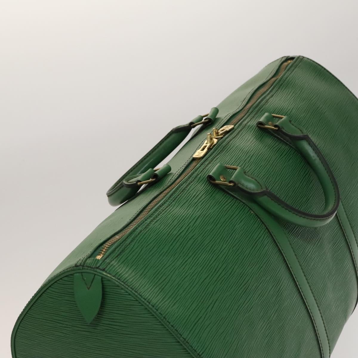 LOUIS VUITTON Epi Keepall 50 Boston Bag Green M42964 LV Auth 132722
