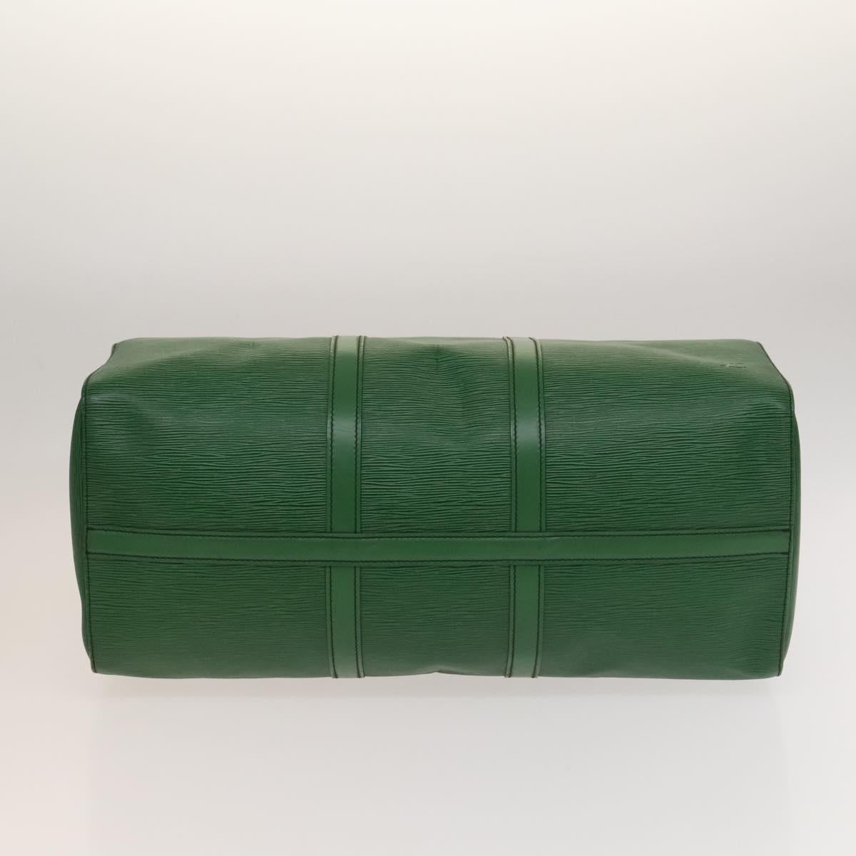LOUIS VUITTON Epi Keepall 50 Boston Bag Green M42964 LV Auth 132722