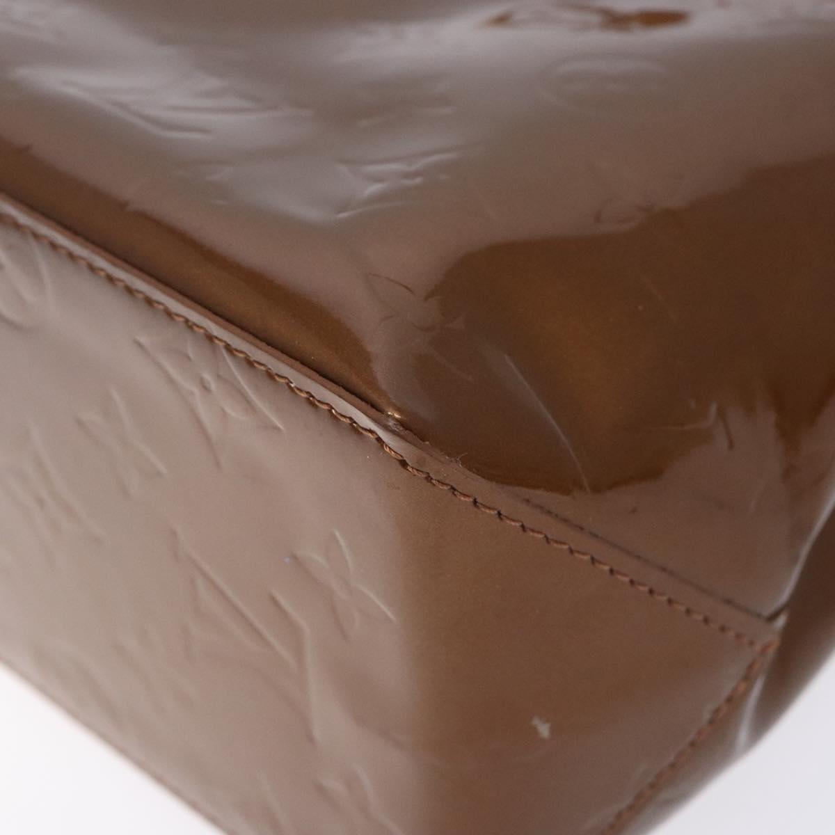 LOUIS VUITTON Monogram Vernis Reade PM Hand Bag Bronze M91146 LV Auth 132734