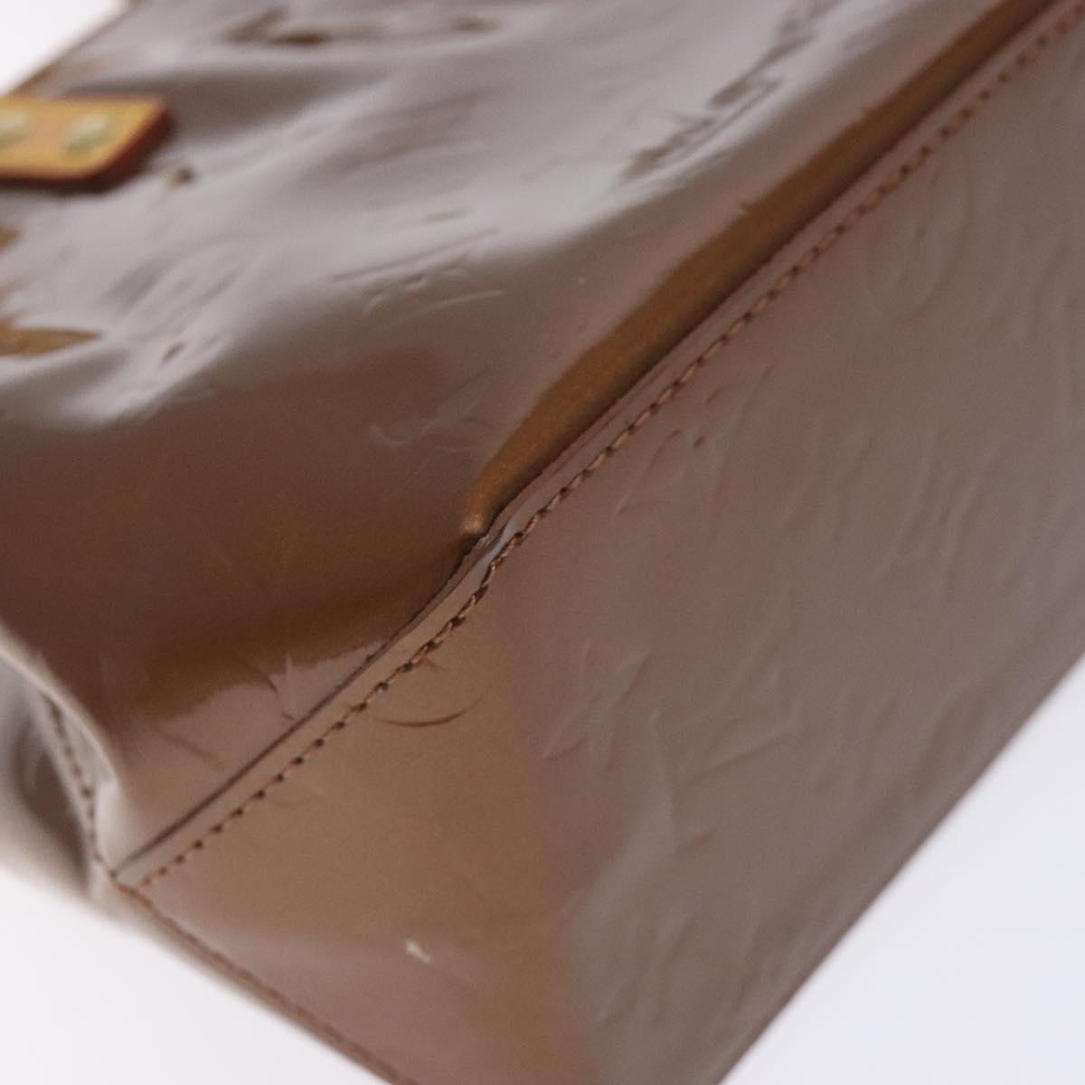 LOUIS VUITTON Monogram Vernis Reade PM Hand Bag Bronze M91146 LV Auth 132734