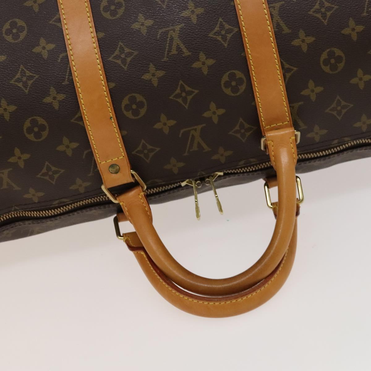 LOUIS VUITTON Monogram Keepall 55 Boston Bag M41424 LV Auth 132737