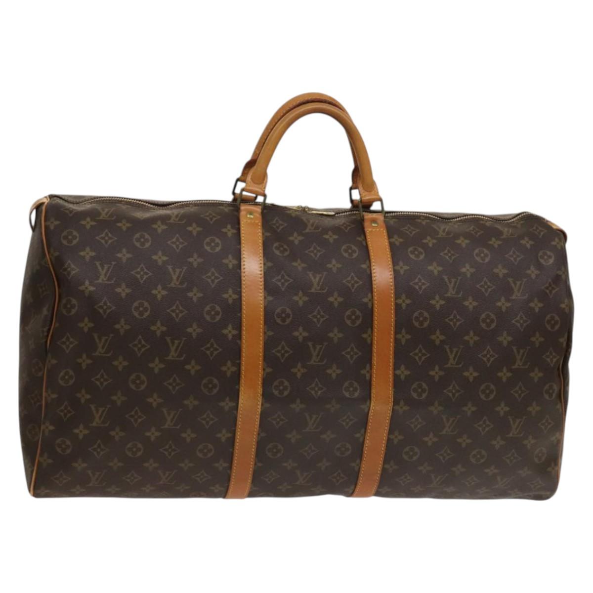 LOUIS VUITTON Monogram Keepall 60 Boston Bag M41422 LV Auth 132739